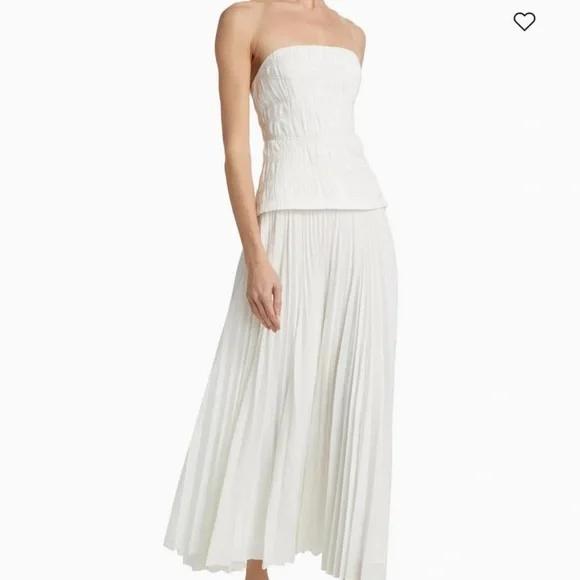 knee length dresses for ladies Acler Online AU Ivory Fitted Midi Dress for Women, AU8 US4 main image 1